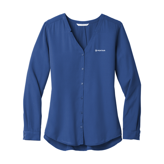 Port Authority® Women's Long Sleeve Button-Front Blouse