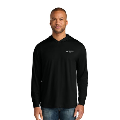 CornerStone Workwear Pro Long Sleeve Hooded Tee - Pentair Flow