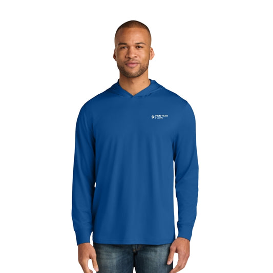 CornerStone Workwear Pro Long Sleeve Hooded Tee - Pentair Flow